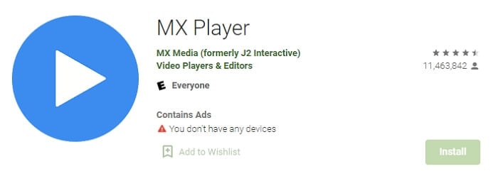 MP4-Datei auf Android mit MX Player öffnen