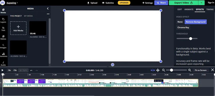 Remove MP4 Backgroud using Kapwing