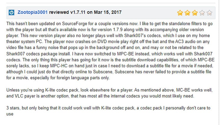 users review about mpc