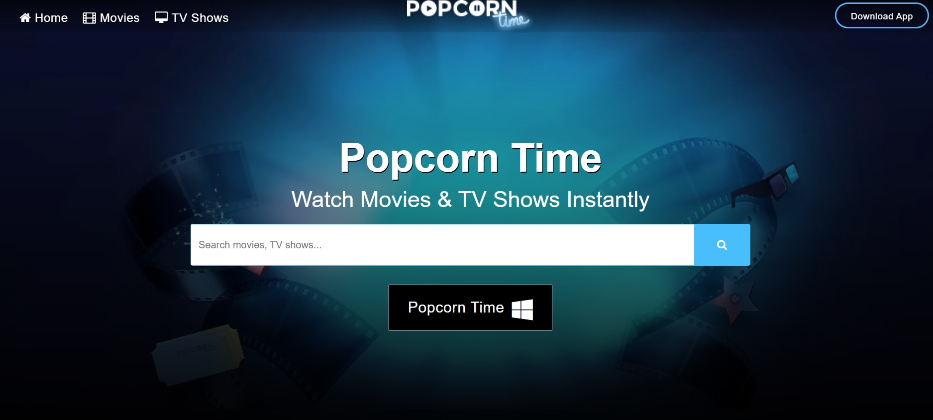 Popcorn-Time-homepage