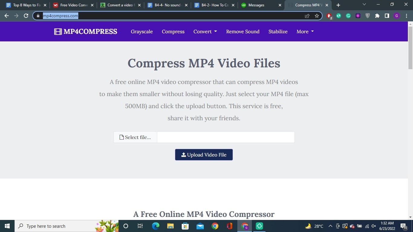 mp4compress Online-Tool