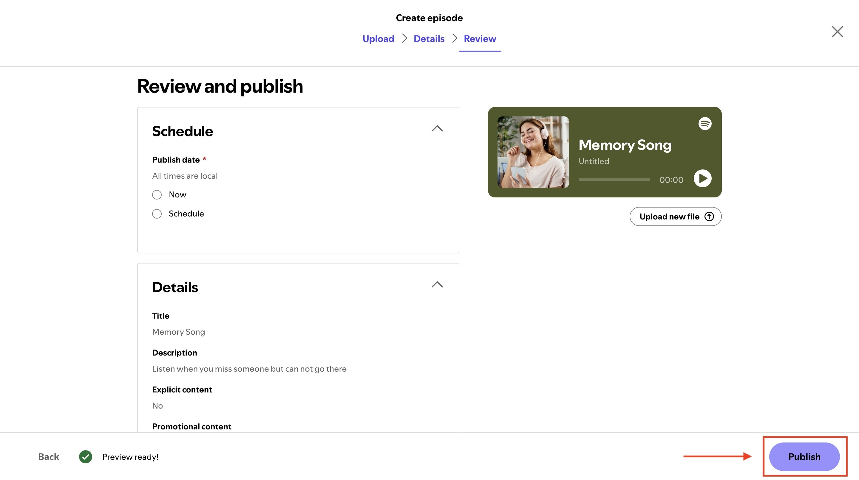 spotify for creators publish podcast