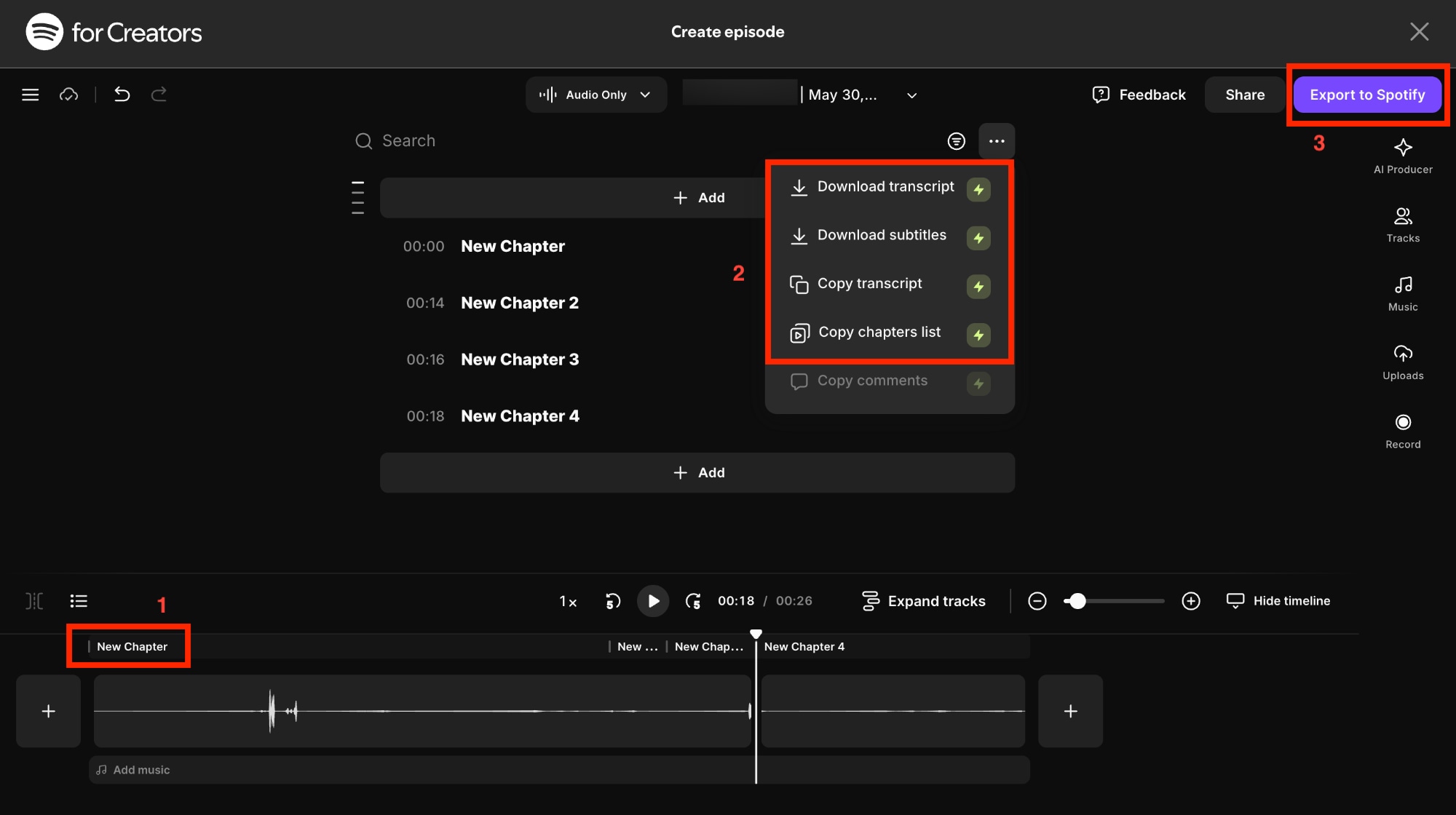 spotify for creators riverside export to spotify