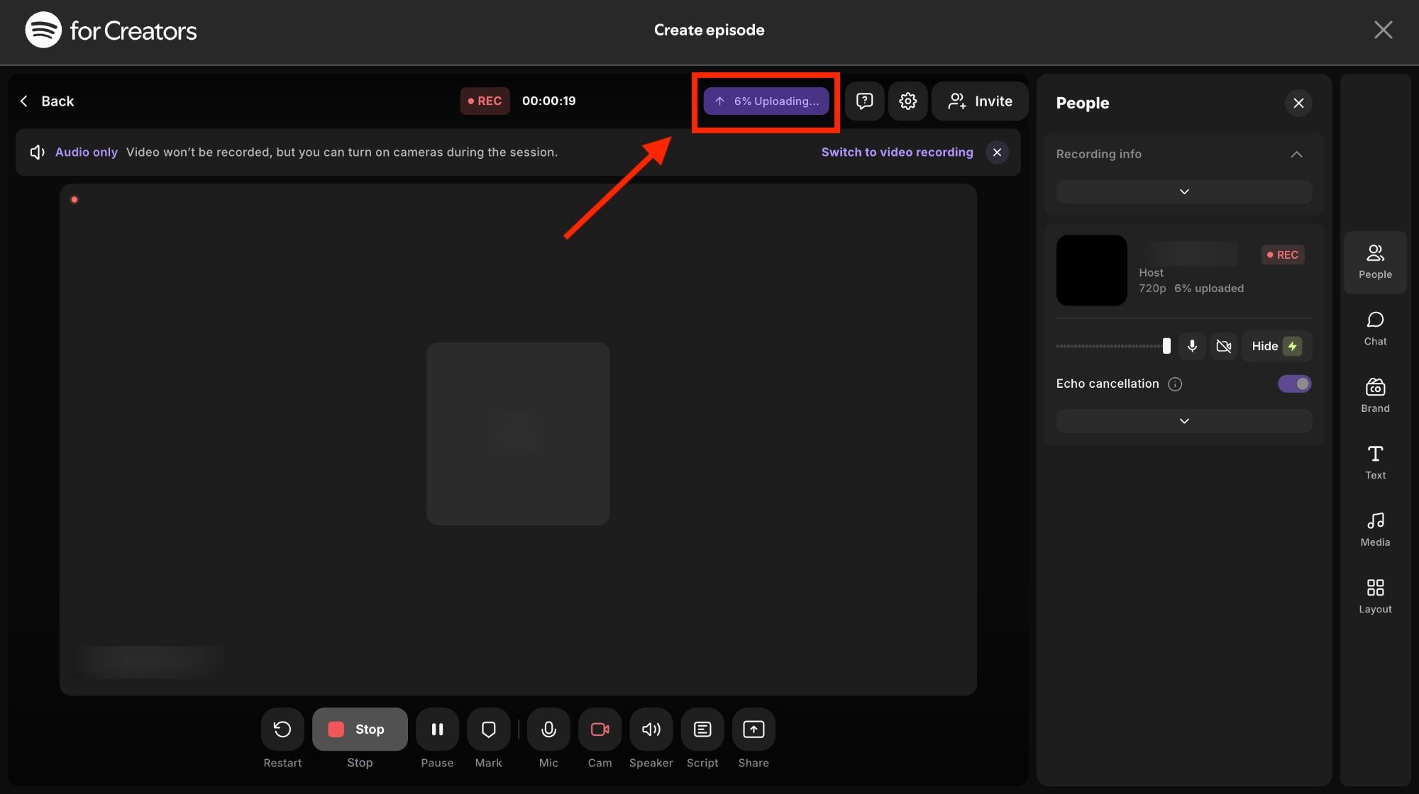 spotify for creators riverside uploading process
