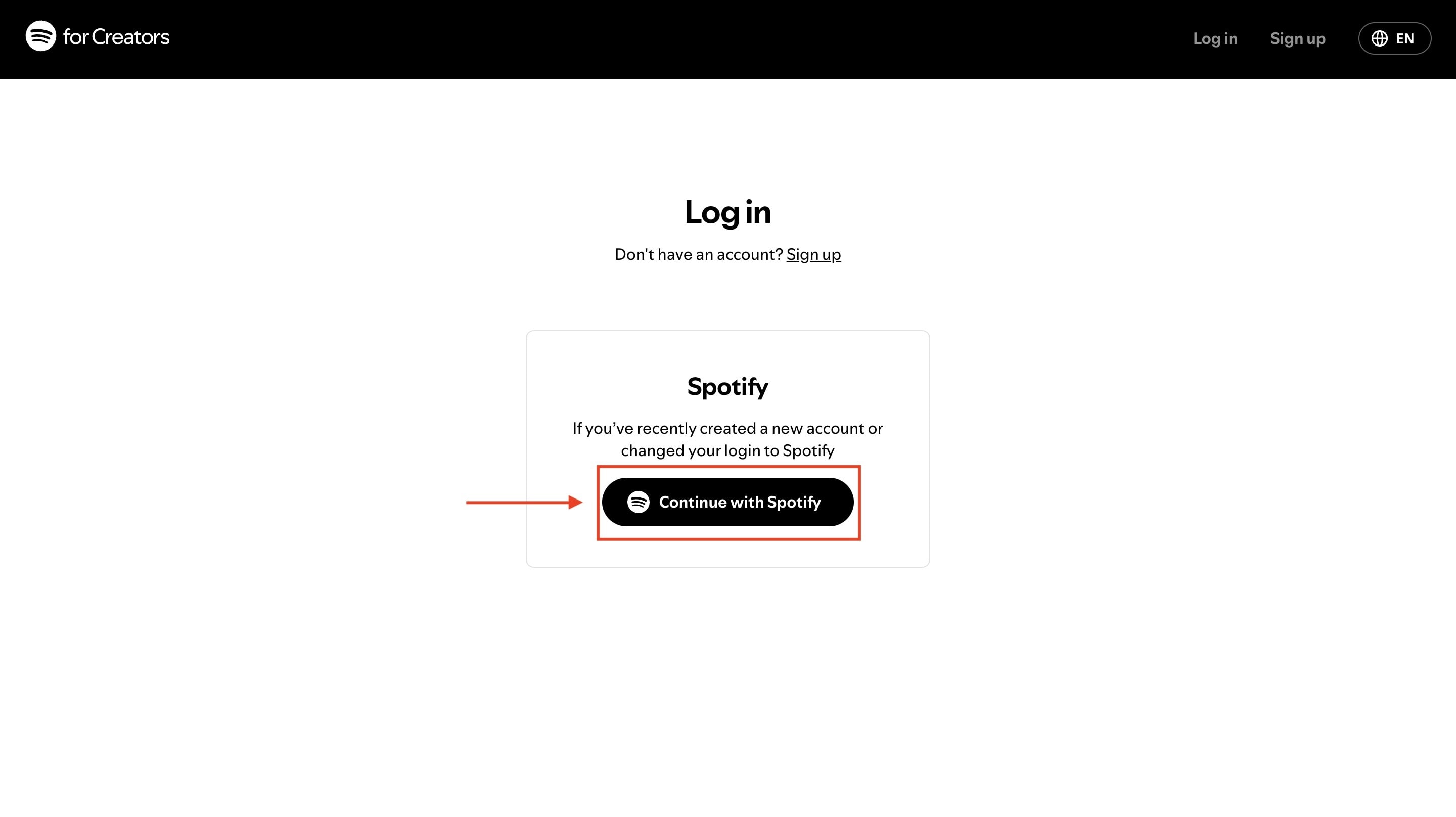 spotify for creators sign up