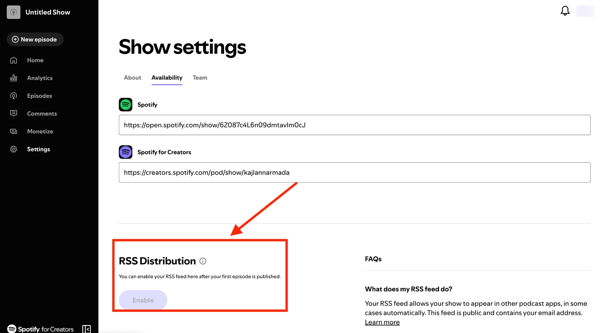 spotify rss feed