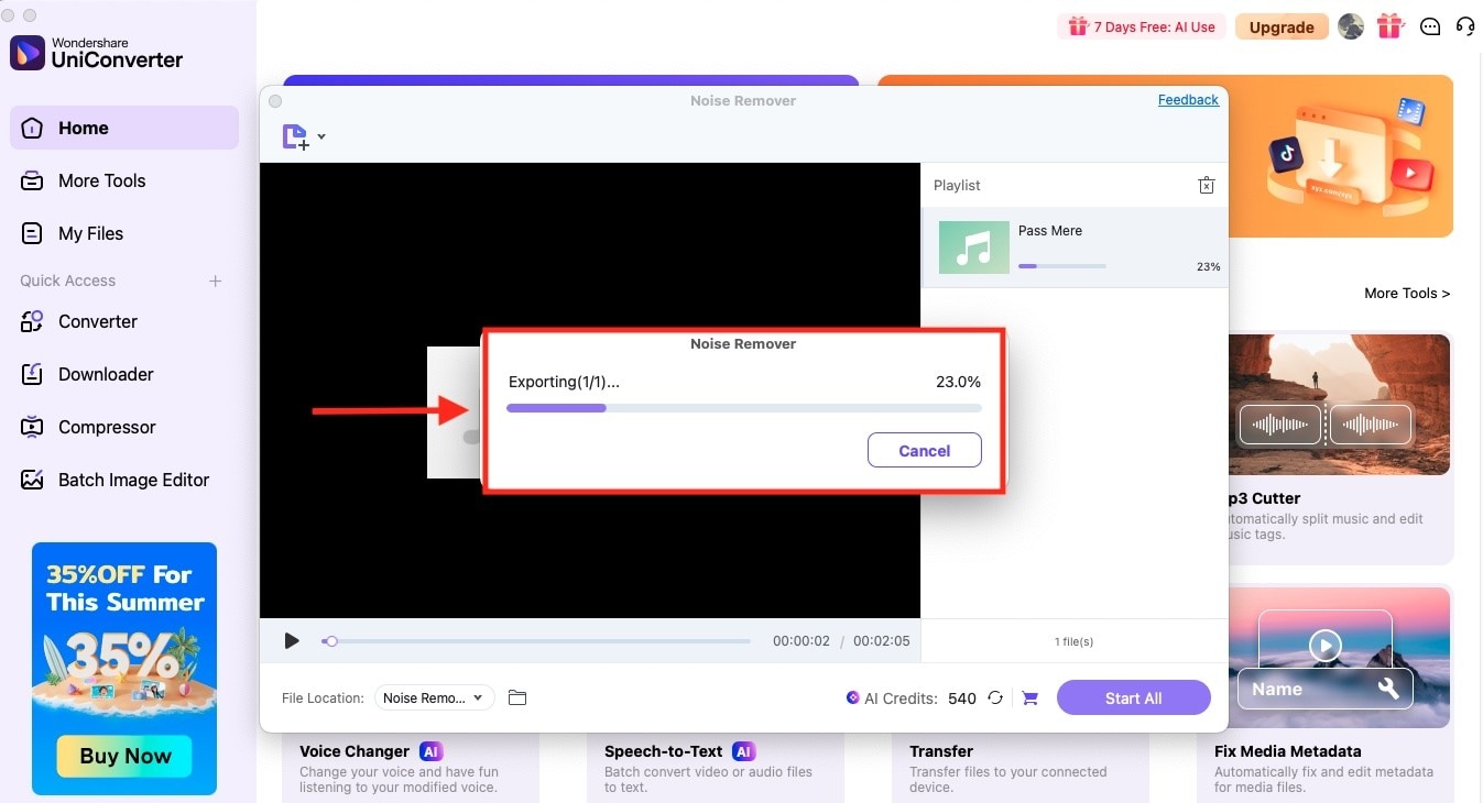 wondershare uniconverter save file