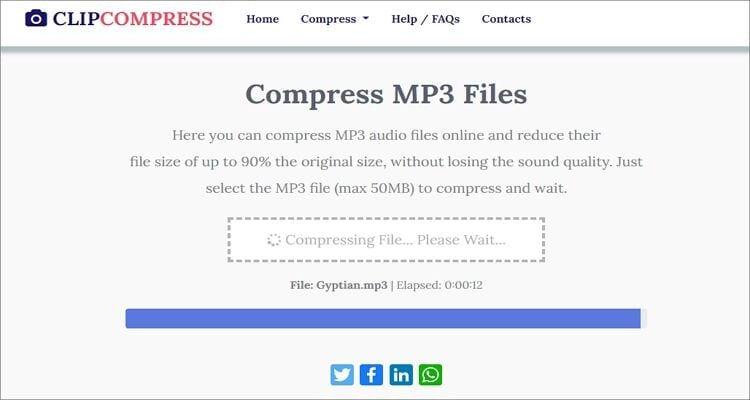 compress OGG  file online - ClipCompress