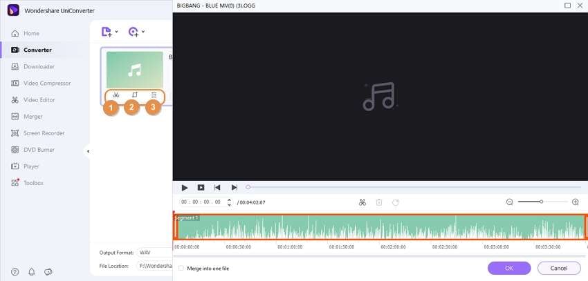 edit OGG files by Wondershare Audio Converter