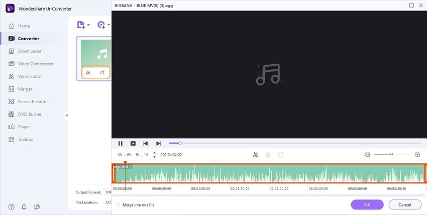edit OGG files by Wondershare Audio Converter