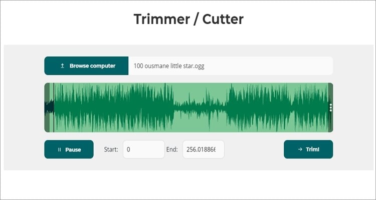 Online OGG Cutter- Audioalter