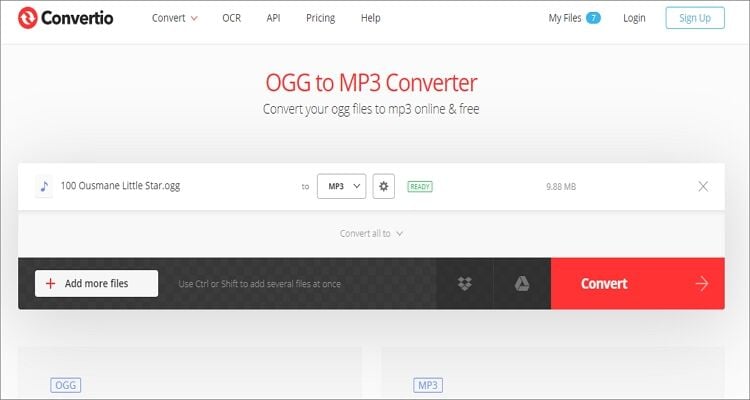 Convertidor en línea gratuito de OGG a WAV - Convertio