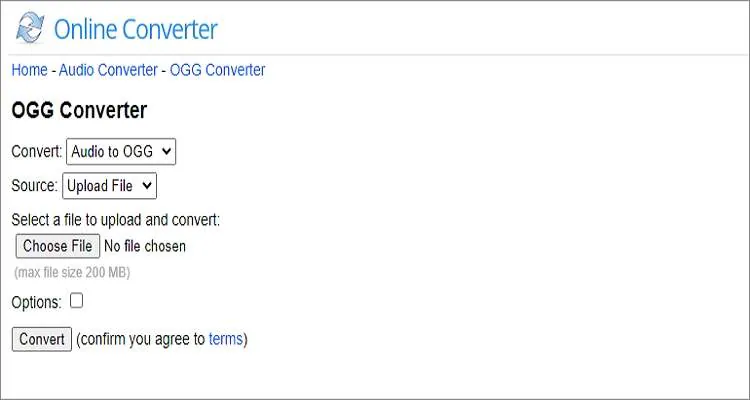 Convertidor de audio en línea OGG - Online Converter