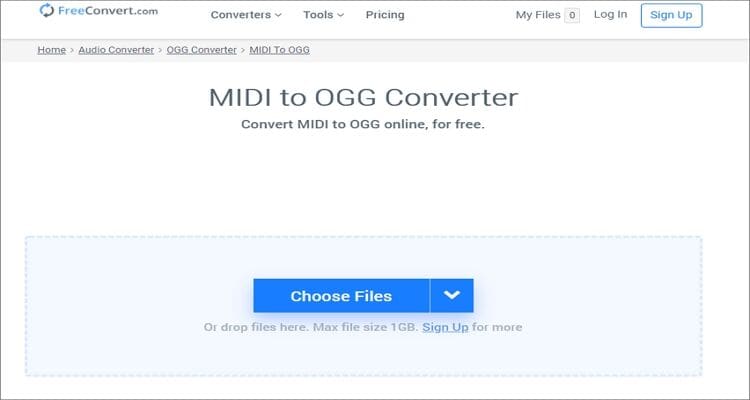 Convertidor en línea de MIDI a OGG - FreeConvert