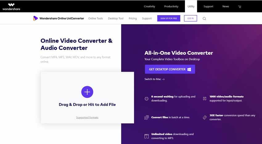 wondershare online free video converter