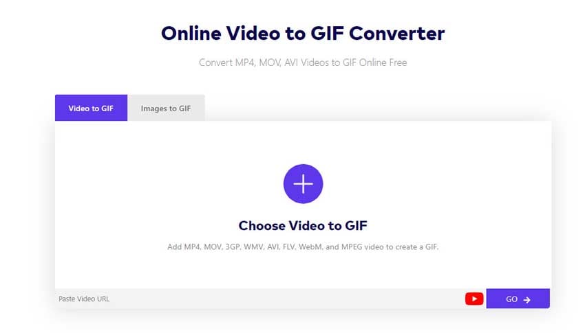 Convertir You Tube en GIF en ligne gratuitement -Media.io