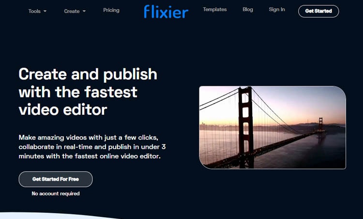 flixier homepage website