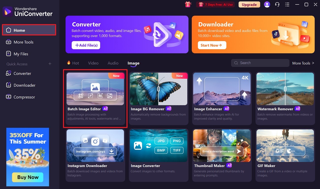 access batch image editor uniconverter