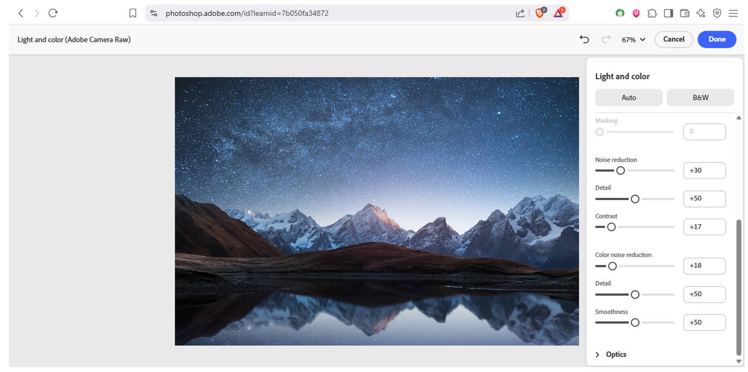 color noise reduction