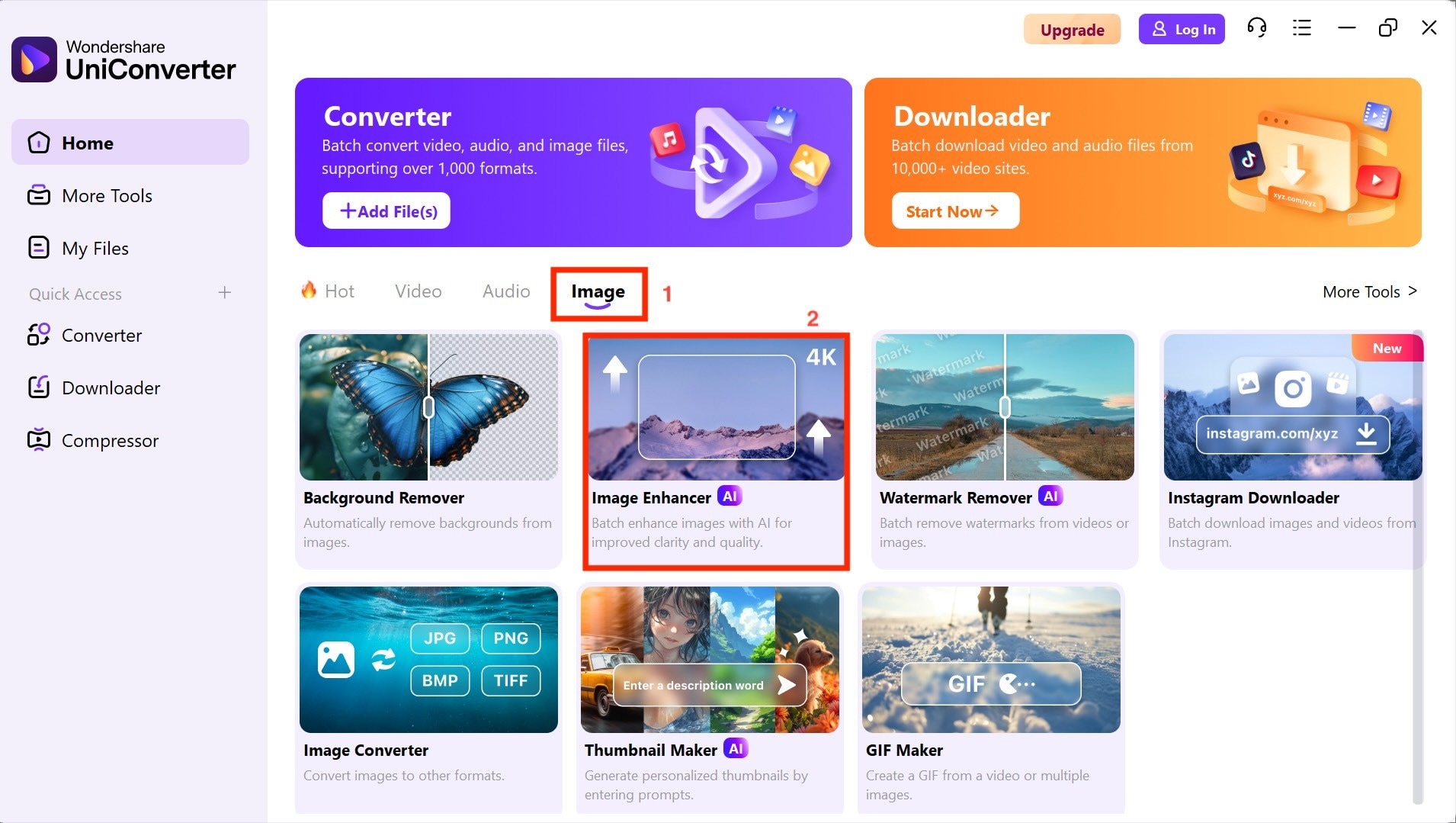 wondershare uniconverter upload batch images