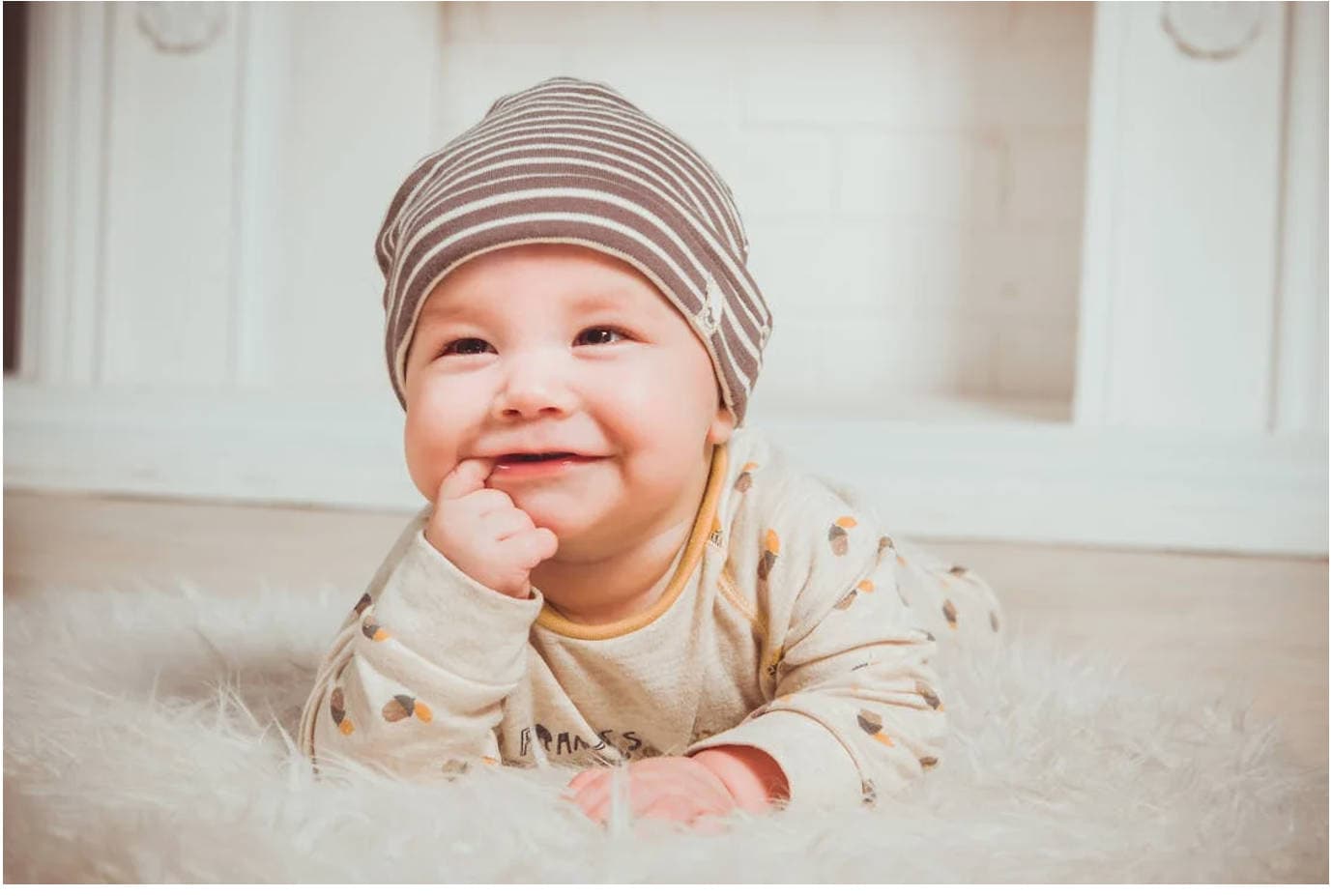 baby smiling photograph