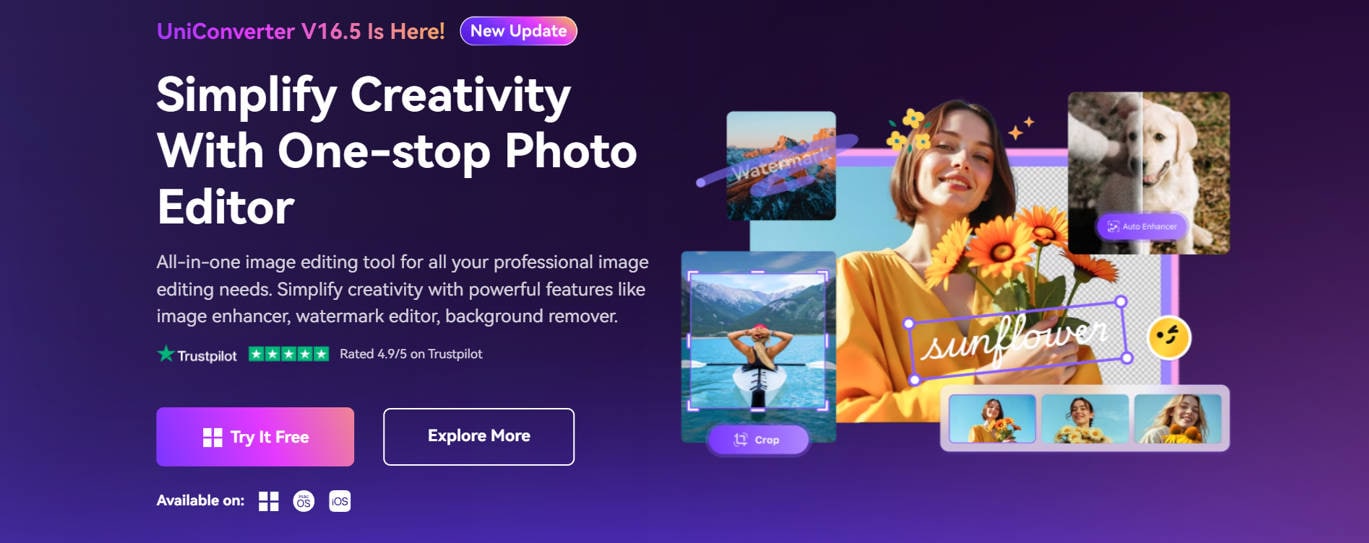 uniconverter’s image enhancer