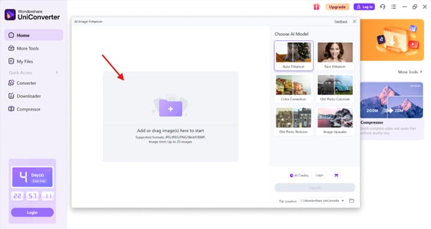 add portrait photo for enhancement