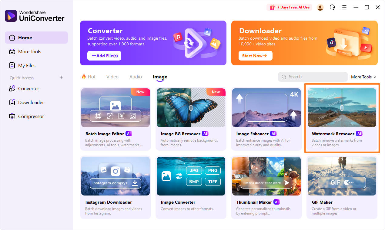 Launch Wondershare UniConverter