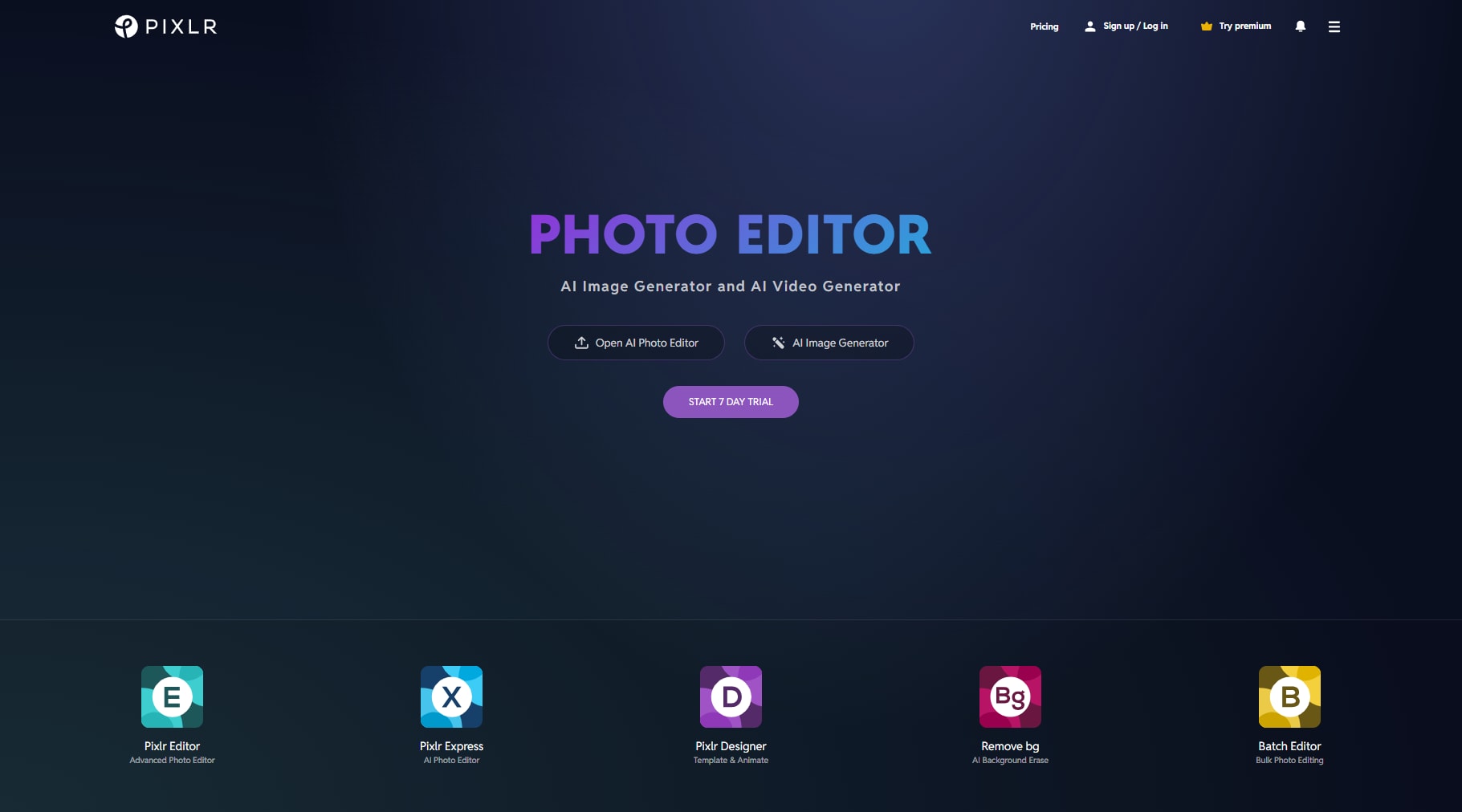 pixlr homepage