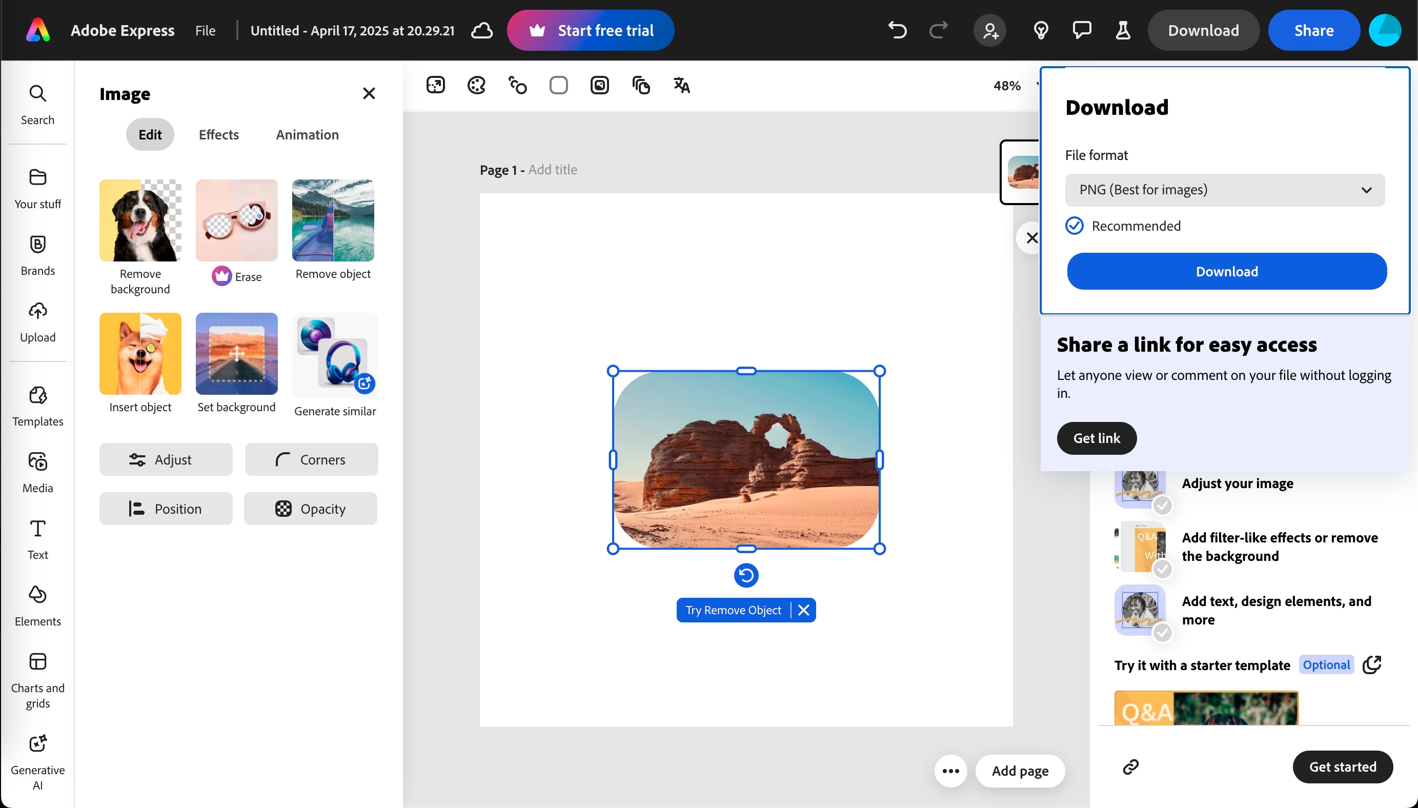 adobe express image downloader