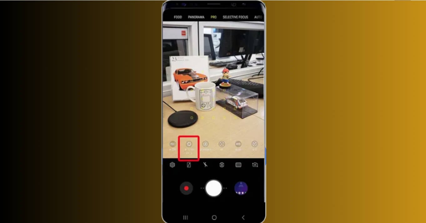 adjust iso and aperture