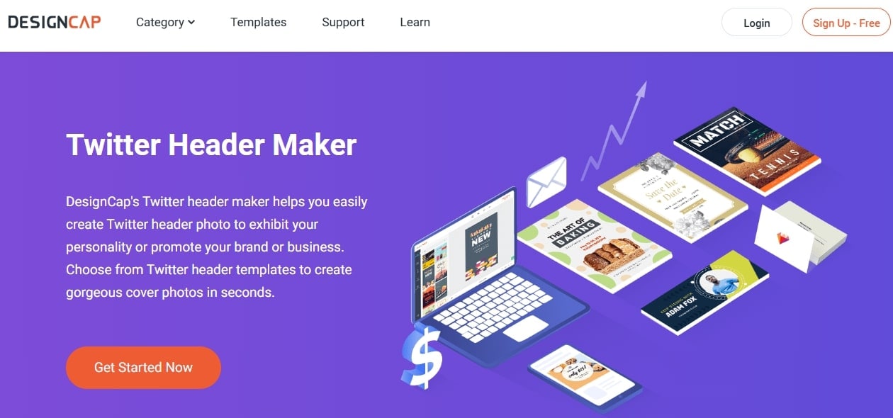 DesignCap Twitter Header Maker