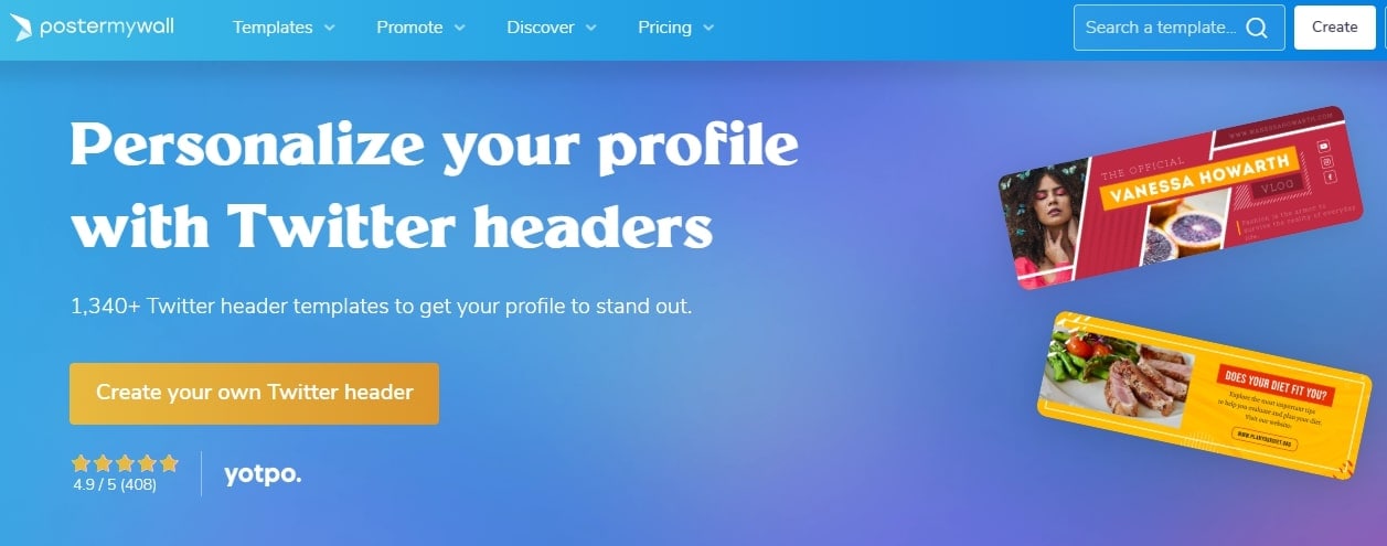 PosterMyWall Twitter Header Resizer Online