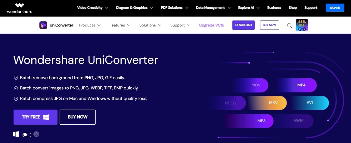 Create Twitter headers with the UniConverter tool