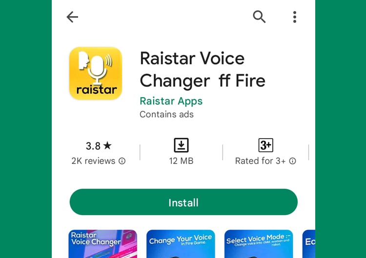 install raistar voice changer ff fire on google play store