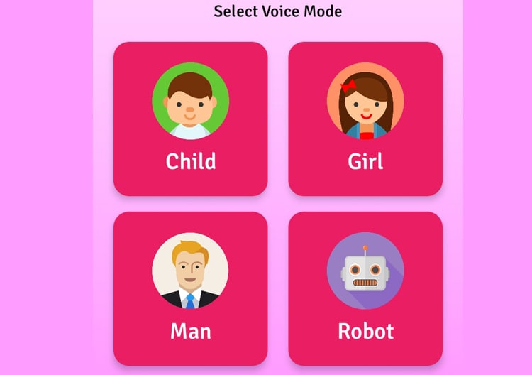 pick one of the voices to use