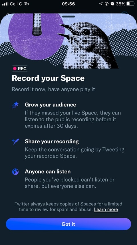 twitter spaces aufnehmen 2
