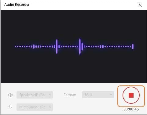 Stop audio recording