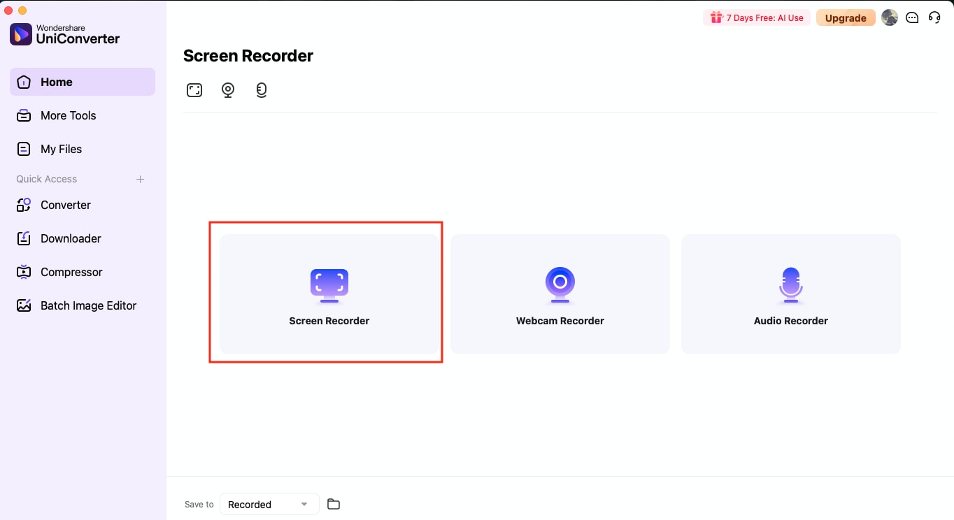 uniconverter screen recorder