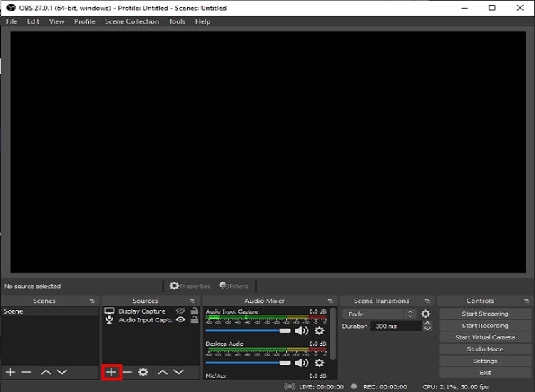 how to record a specific window in obs