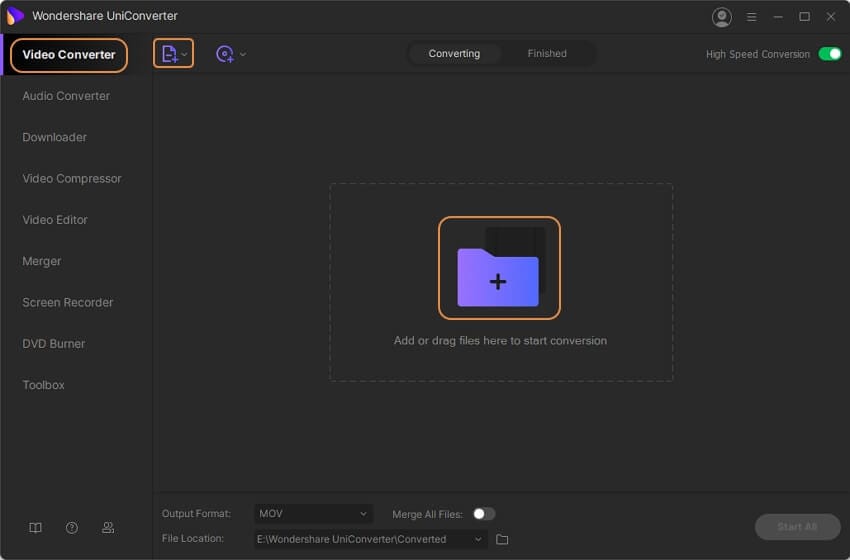 choose conver button to edit videos