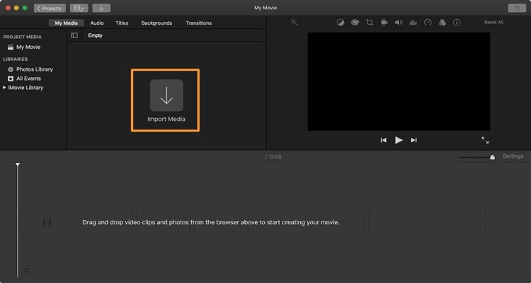 remove sound imovie mac step 1