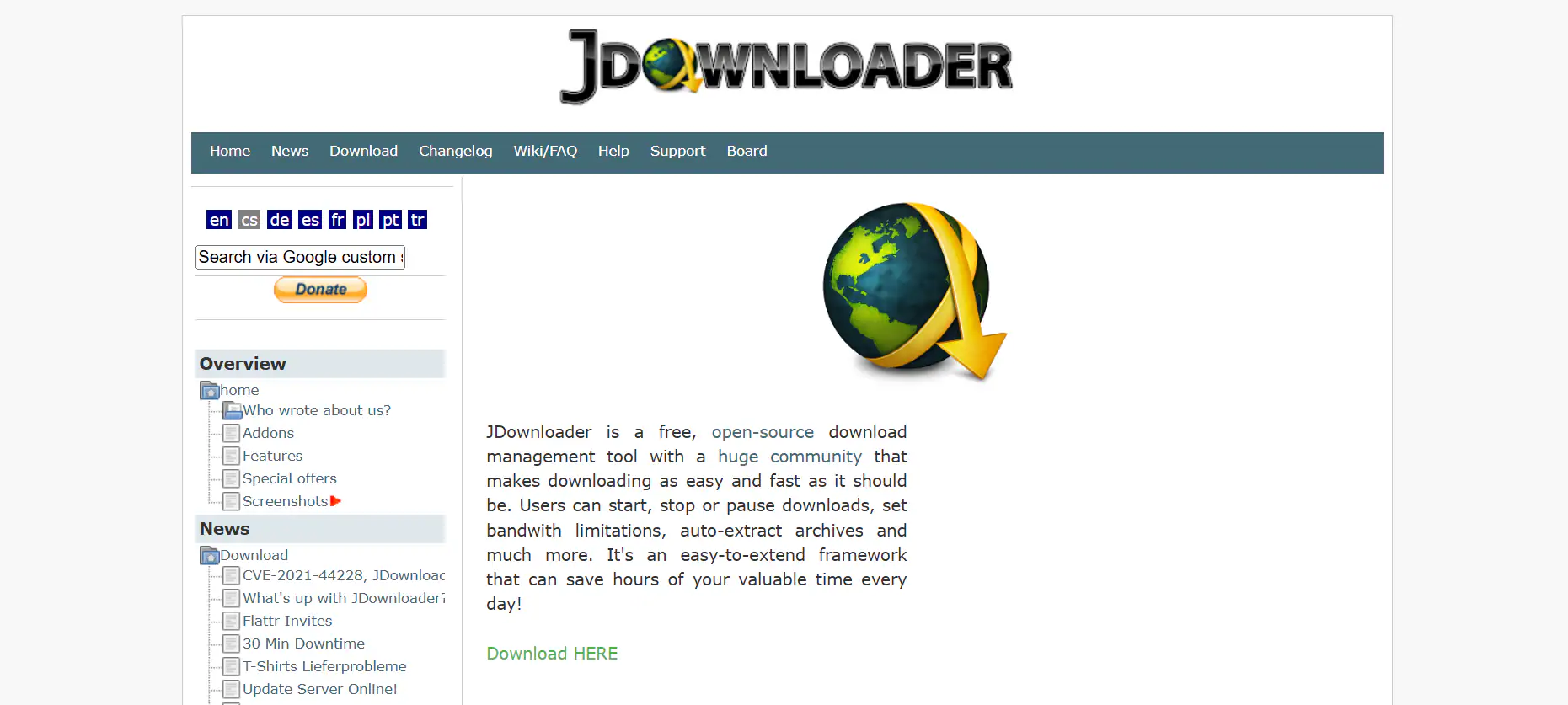 jdownloader homepage