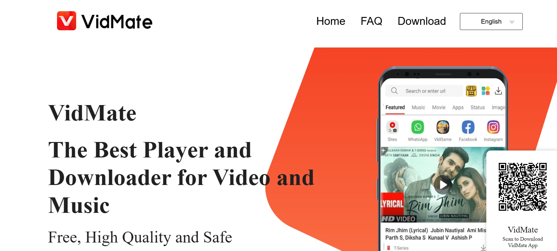 vidmate-homepage