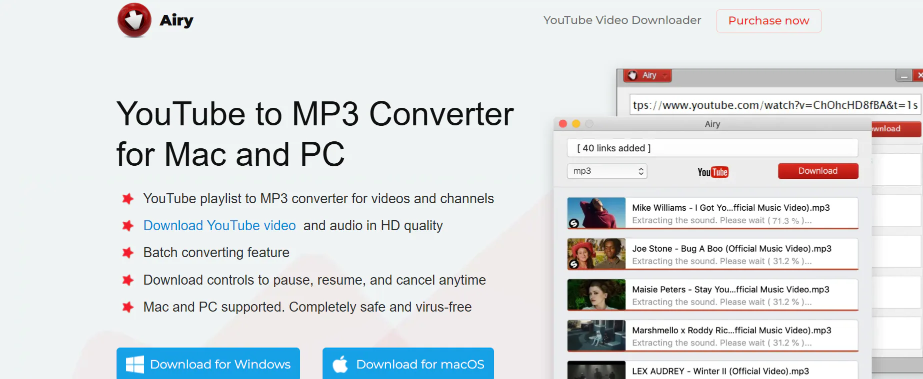 Airy-youtube-downloader-homepage