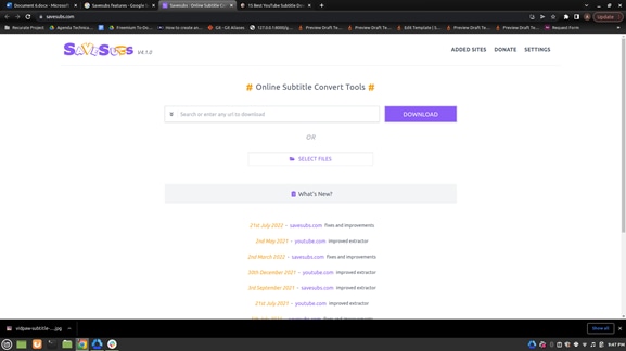 Savesubs interface