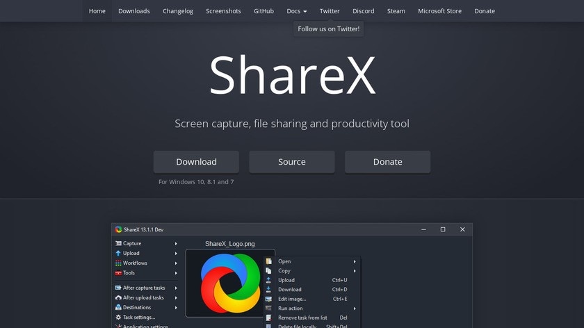 sharex screen recorder chrome