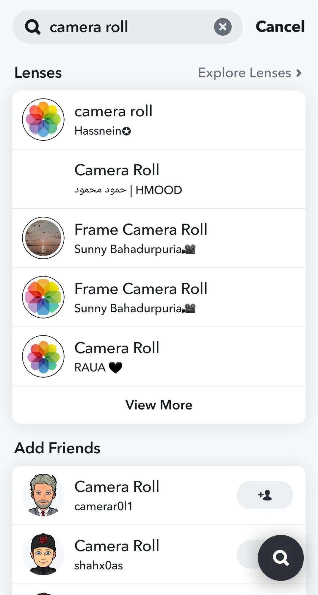 filter camera roll