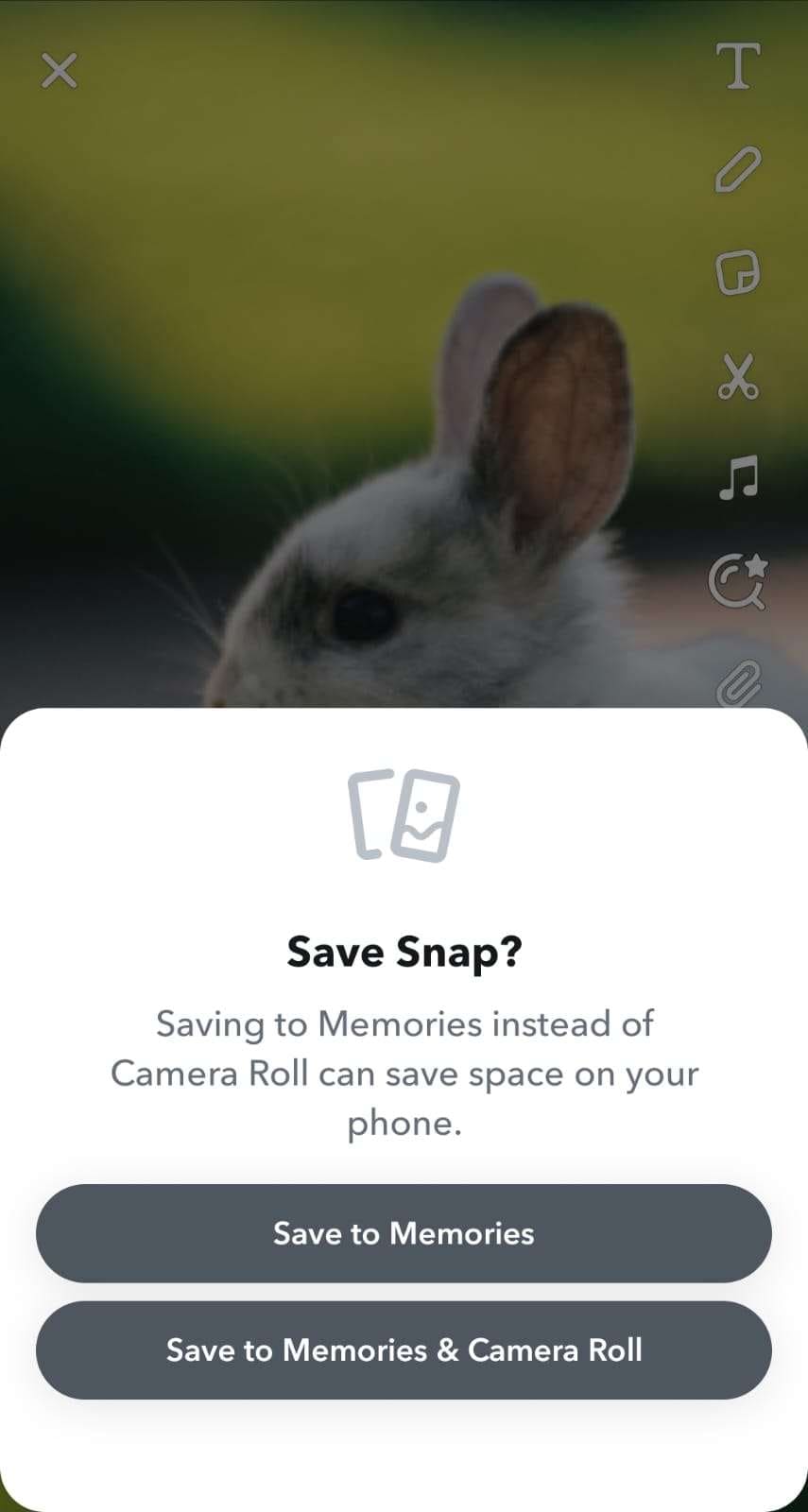 2023] Send snaps from the camera roll as a normal snap