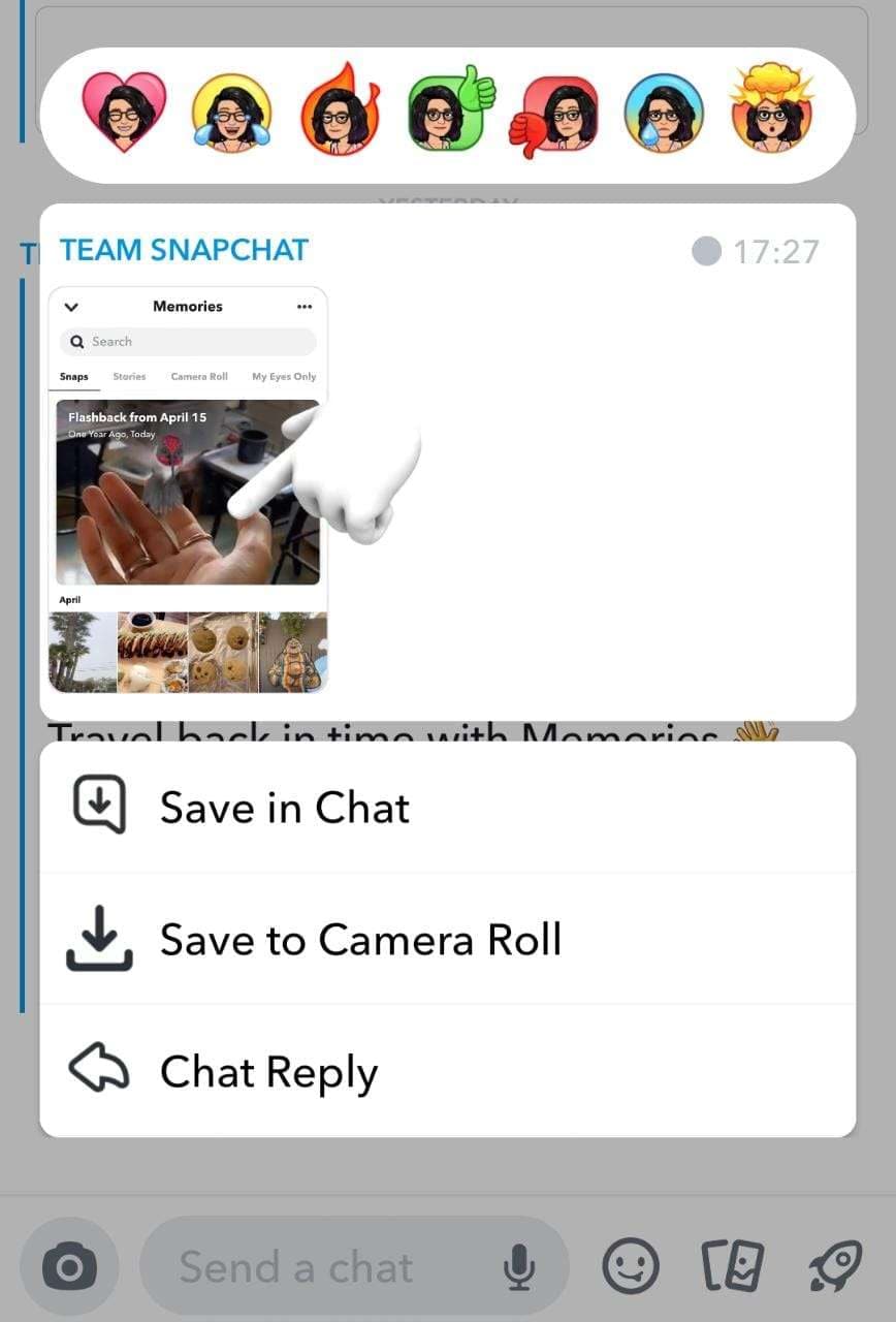 2023] Send snaps from the camera roll as a normal snap